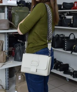 Borsa a tracolla in pelle 20171 Beige