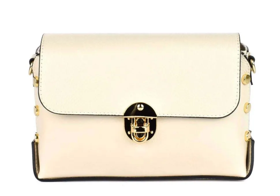 Borsa a tracolla in pelle 20001 Beige
