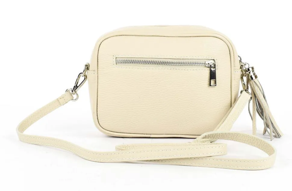 Borsa a tracolla in pelle 20102 Beige