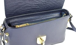 Borsa a tracolla in pelle 20001 Blu