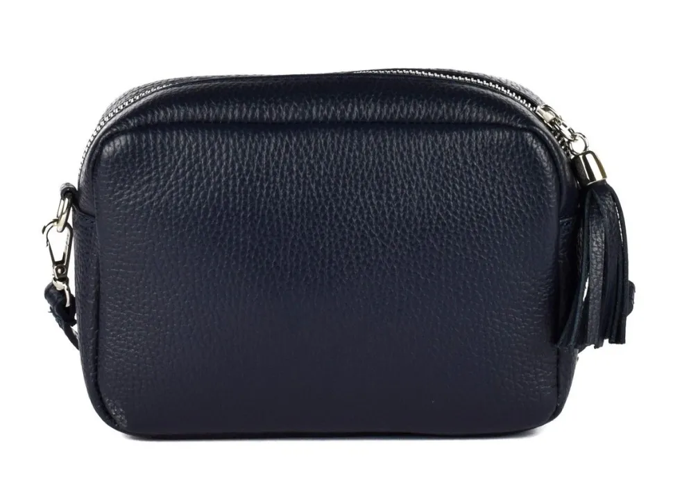 Borsa a tracolla in pelle BP06 Blu