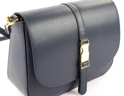 Borsa a tracolla in pelle BP30 Blu