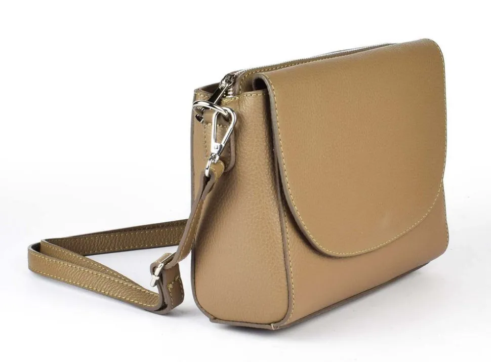 Borsa a tracolla in pelle 20008 Ecru