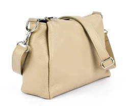 Borsa a tracolla in pelle 20103 Ecru
