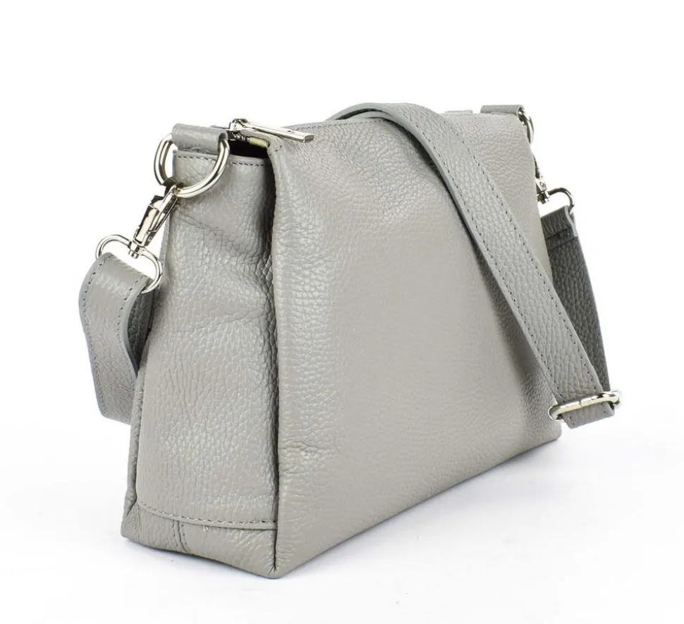 Borsa a tracolla in pelle 20103 Grigia
