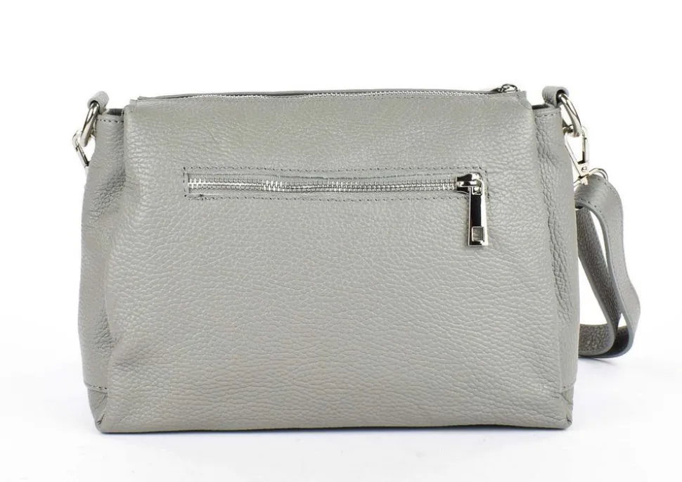 Borsa a tracolla in pelle 20103 Grigia