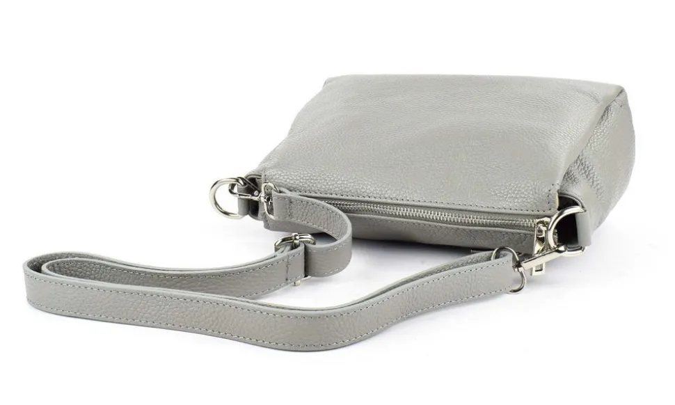 Borsa a tracolla in pelle 20103 Grigia
