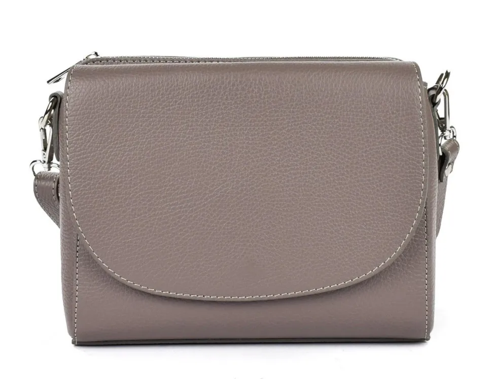 Borsa a tracolla in pelle 20008 Grigia