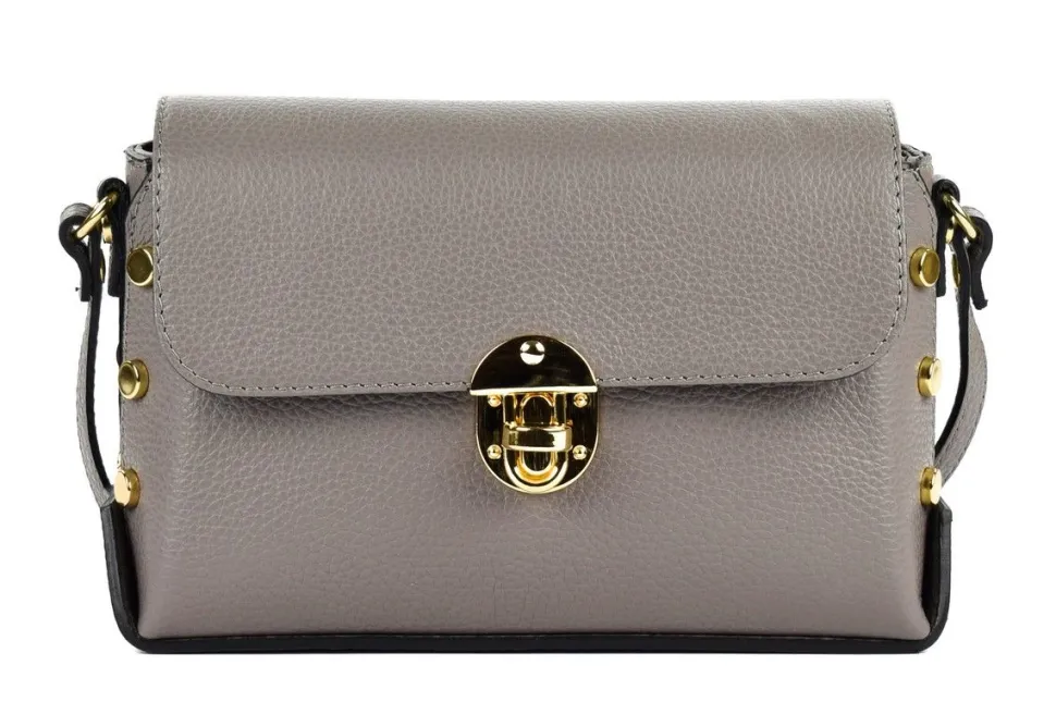 Borsa a tracolla in pelle 20001 Grigio