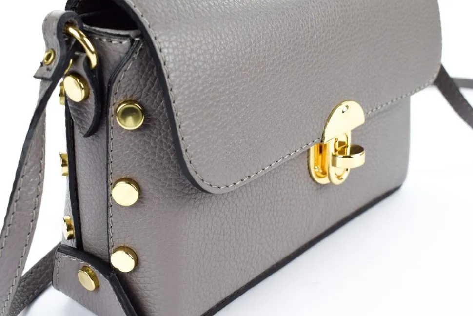 Borsa a tracolla in pelle 20001 Grigio