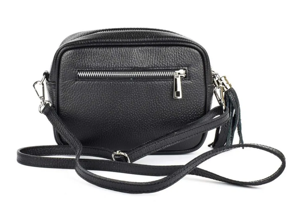 Borsa a tracolla in pelle 20102 Nera