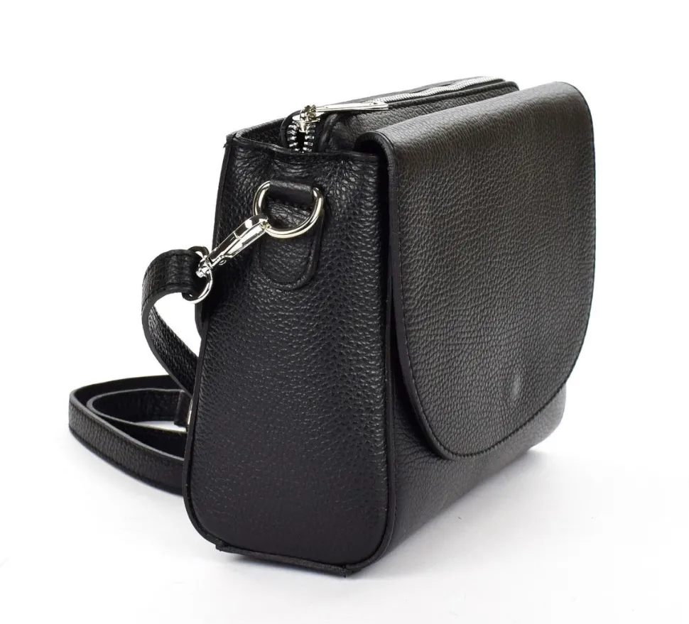 Borsa a tracolla in pelle 20008 Nera