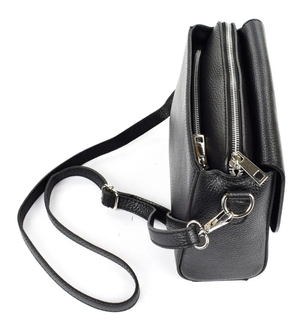 Borsa a tracolla in pelle 20008 Nera