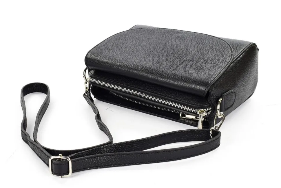 Borsa a tracolla in pelle 20008 Nera