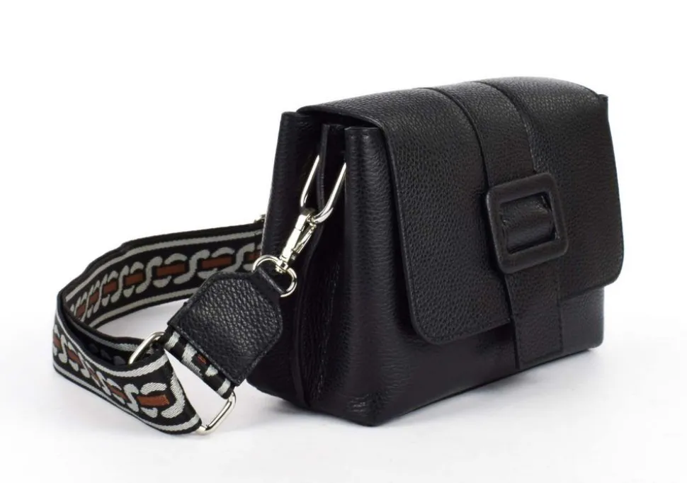 Borsa a tracolla in pelle 20171 Nero