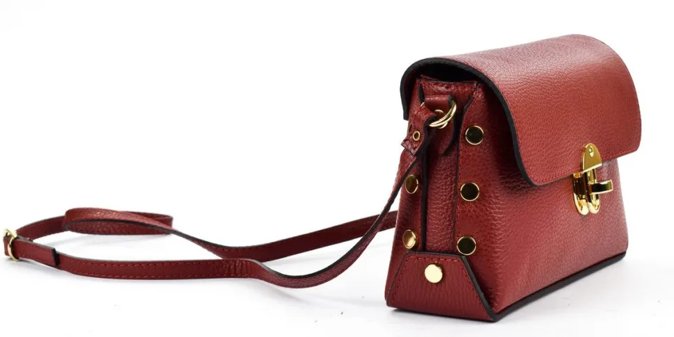 Borsa a tracolla in pelle 20001 Rossa