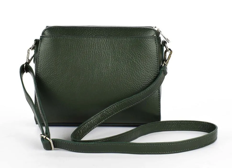 Borsa a tracolla in pelle 20008 Verde Scuro