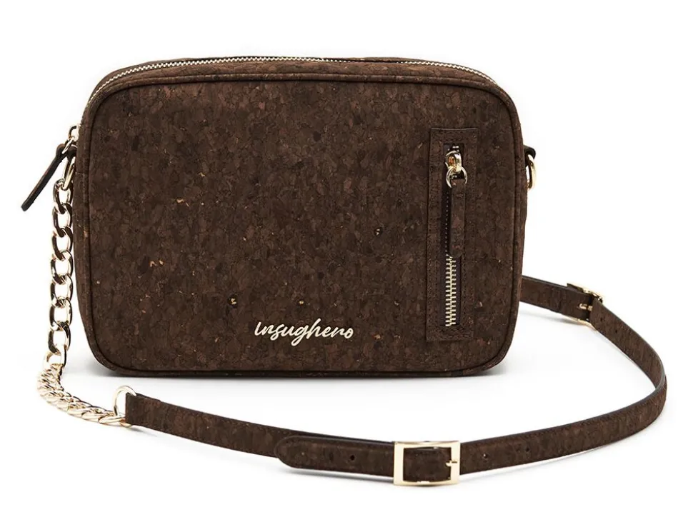 Borsa a tracolla piccola Insughero Cortina Marrone
