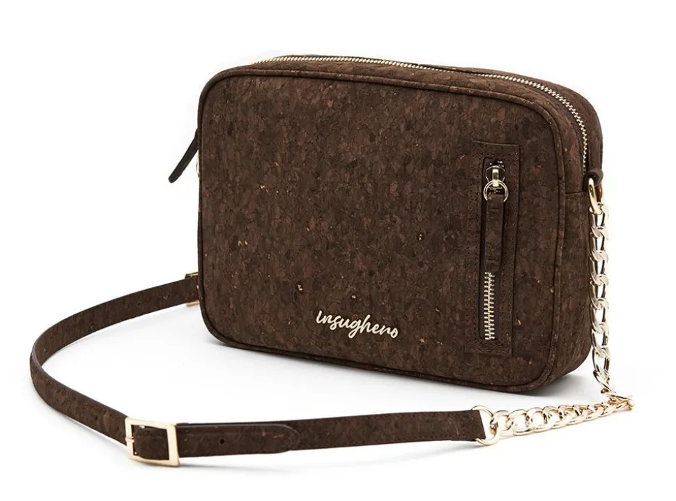 Borsa a tracolla piccola Insughero Cortina Marrone
