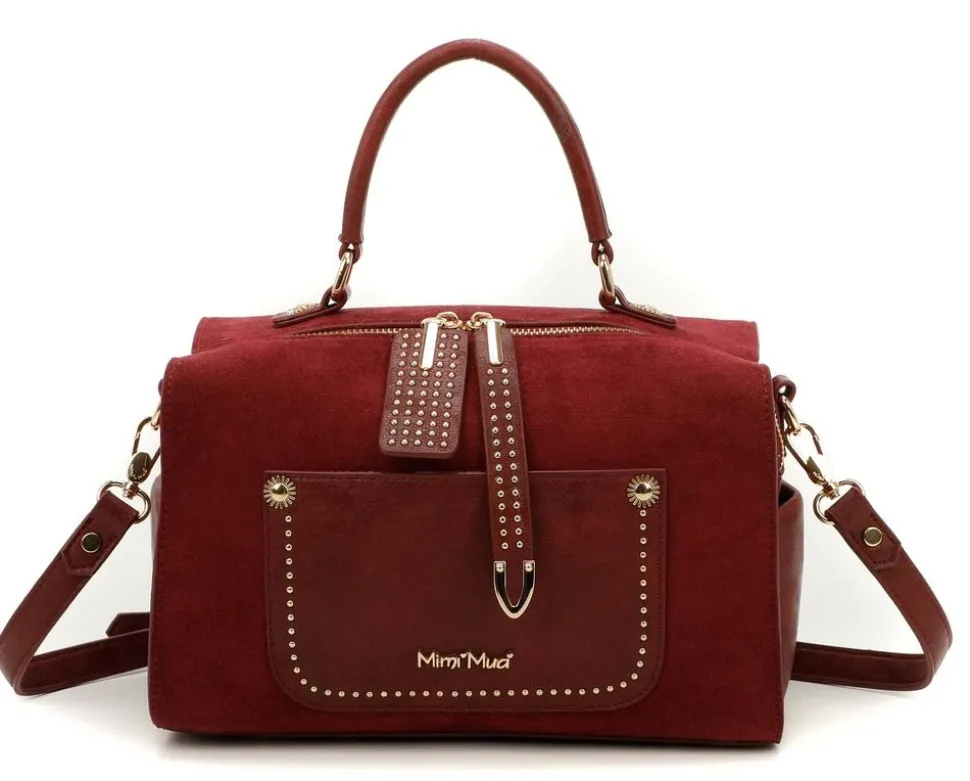 Borsa bauletto Mimì-Muà Bordeaux