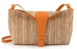 Borsa donna Emporio Cattani Eva Righe Arancio