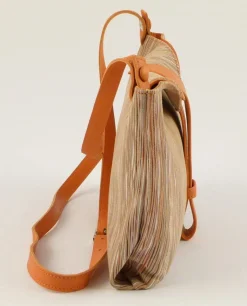 Borsa donna Emporio Cattani Eva Righe Arancio
