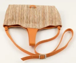 Borsa donna Emporio Cattani Eva Righe Arancio