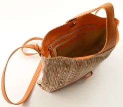 Borsa donna Emporio Cattani Eva Righe Arancio