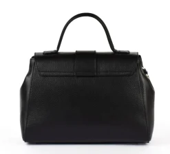 Borsa in pelle a mano e tracolla 20069 Nera