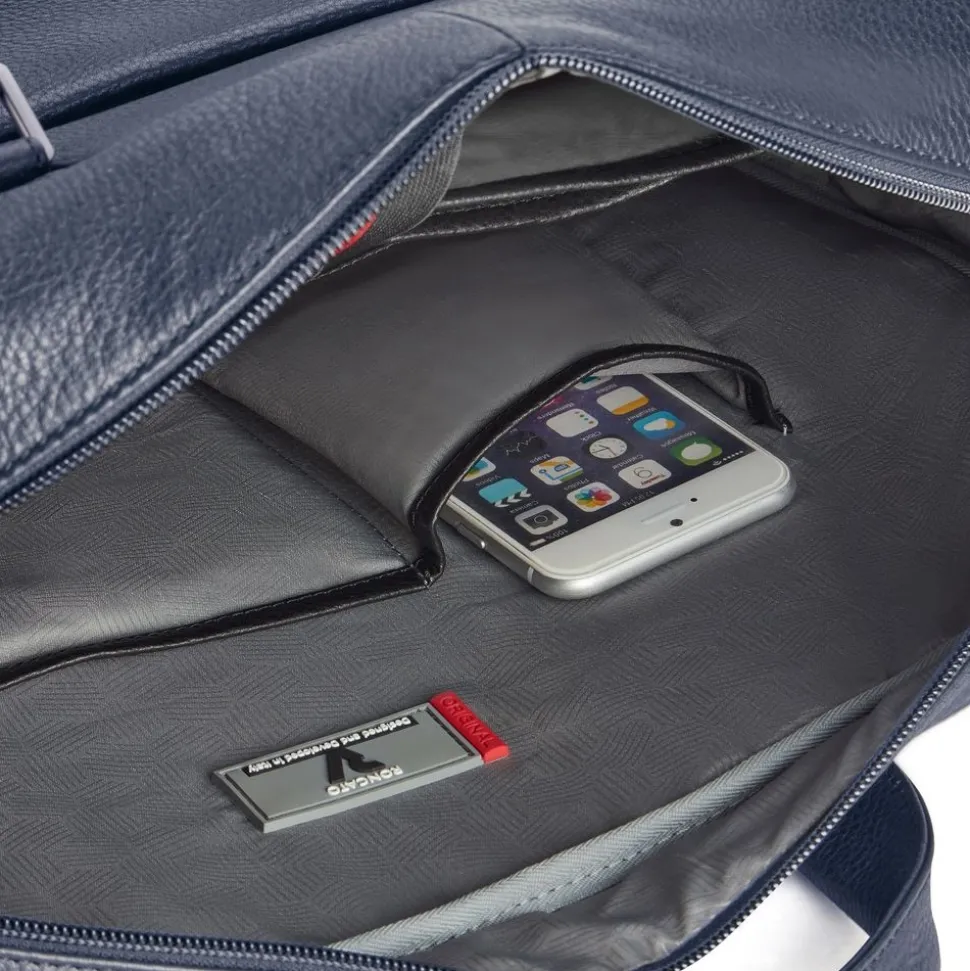Borsa lavoro in pelle Roncato Alaska 2428 Navy