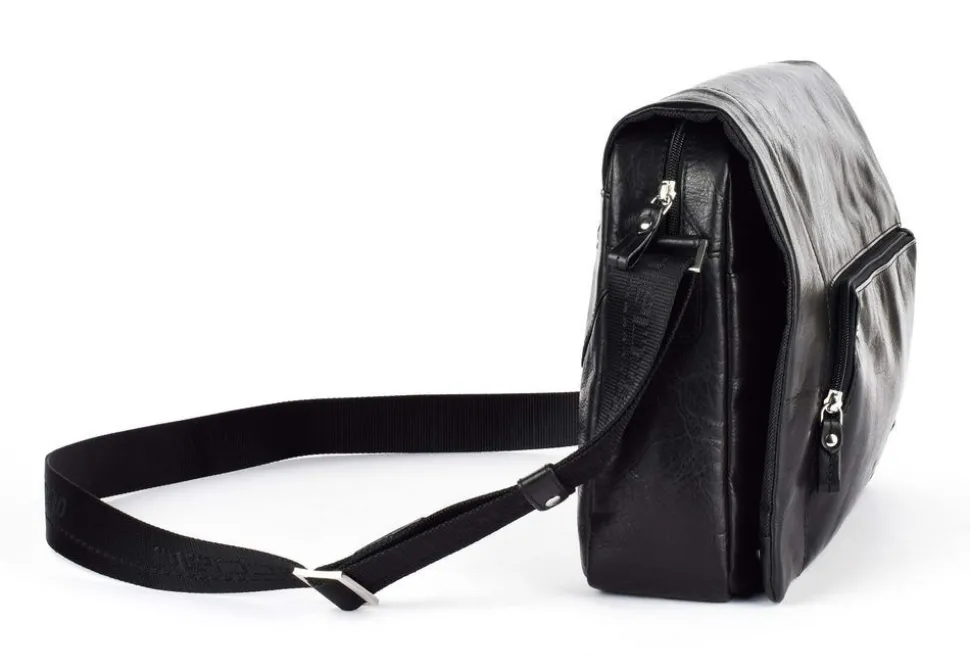 Borsa Messenger in pelle Acciaio 8359 Nera
