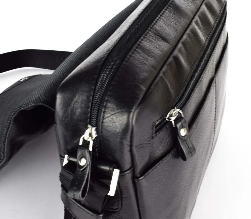 Borsa Messenger in pelle Acciaio 8359 Nera
