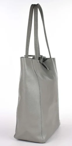 Borsa shopper in pelle 20056 Grigio
