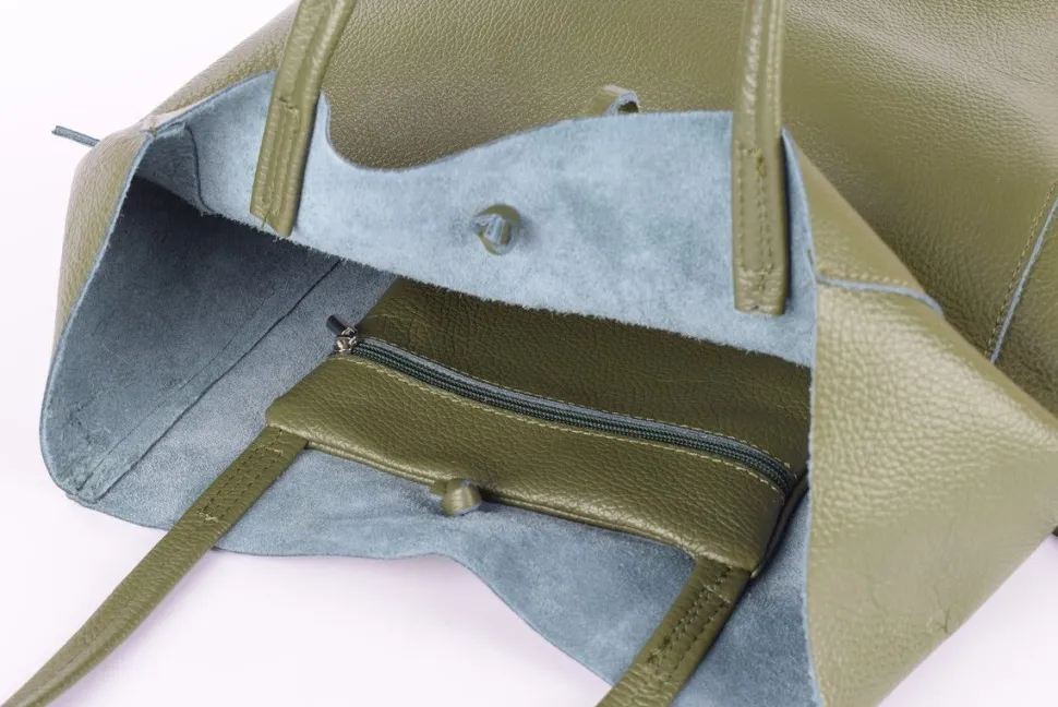 Borsa shopper in pelle 20056 Salvia