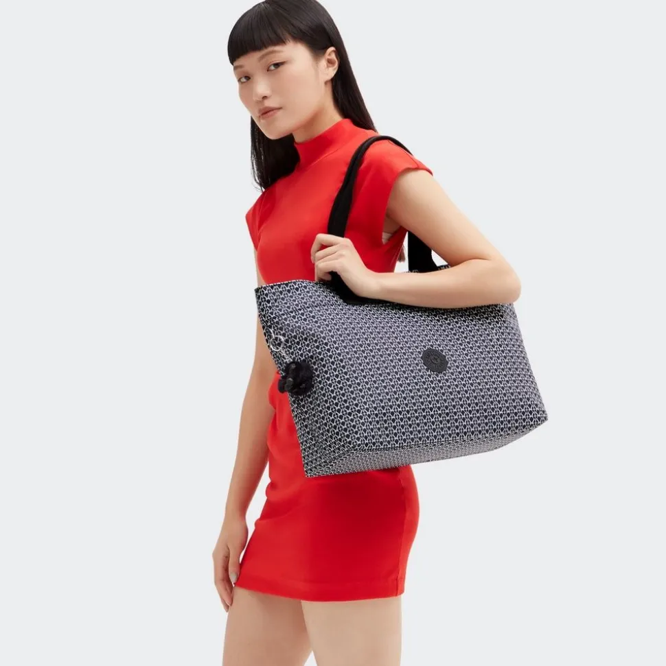 Borsa shopper Kipling Colissa Signature Print