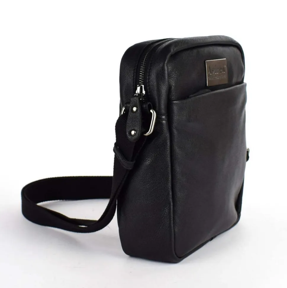 Borsa tracolla uomo in pelle Avirex Mayday MDY06 Black