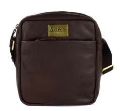 Borsa tracolla uomo in pelle Avirex Mayday MDY02 Brown