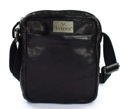 Borsa tracolla uomo in pelle Avirex Mayday MDY02 Black