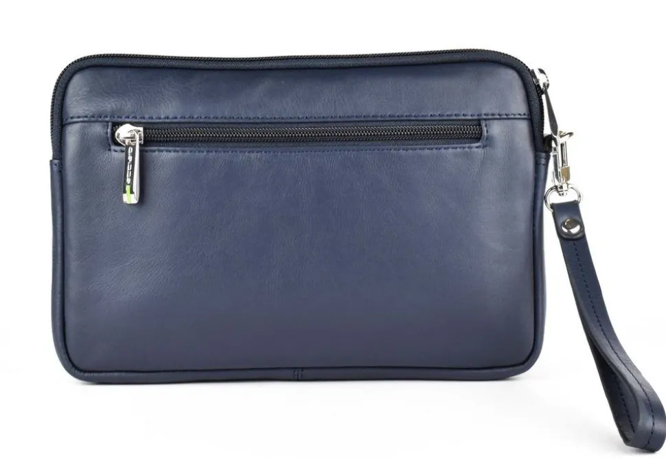 Borsa uomo a mano Acciaio 8481 Blu