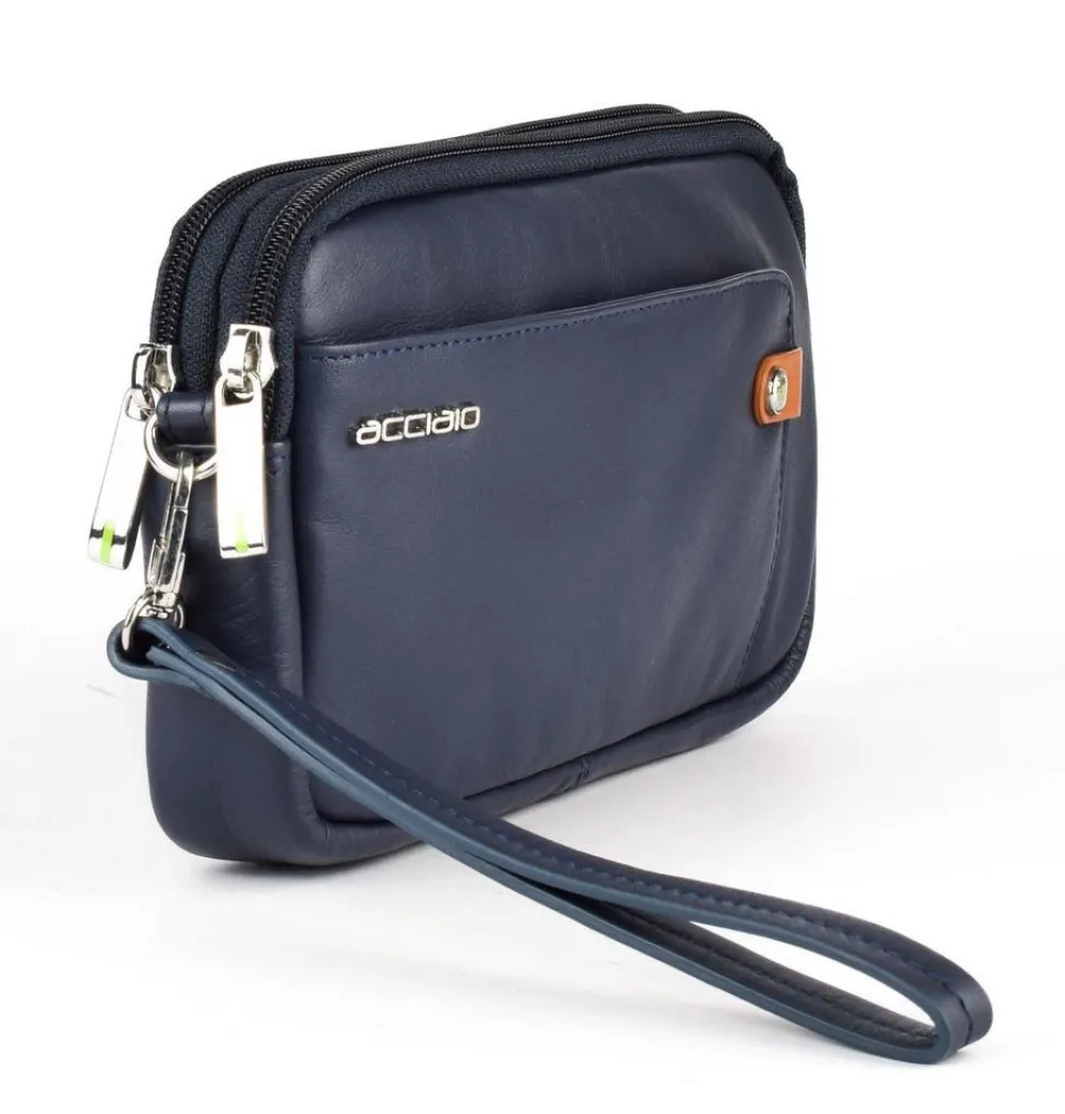 Borsa uomo a mano Acciaio 8482 Blu