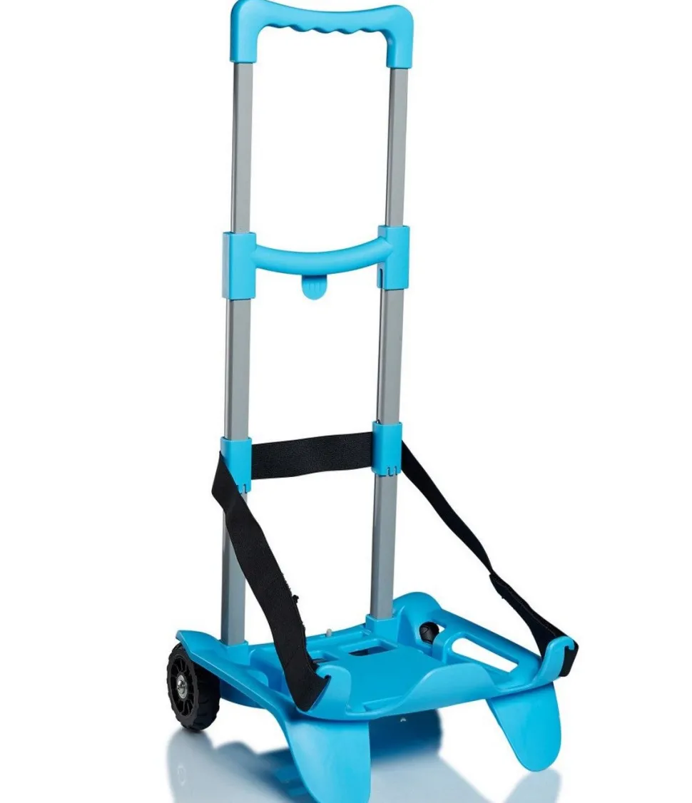 Carrello Trolley per zaino scuola Seven BE BOX Azzurro