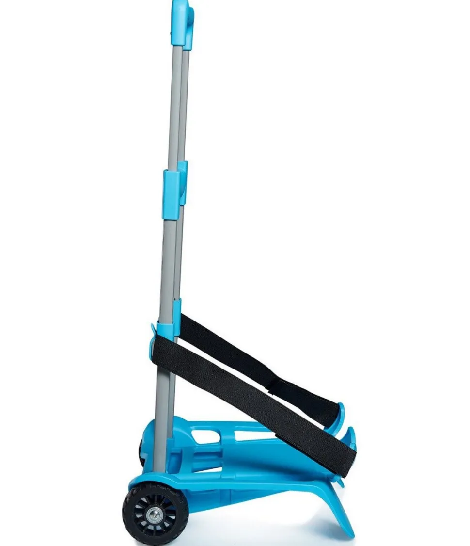 Carrello Trolley per zaino scuola Seven BE BOX Azzurro