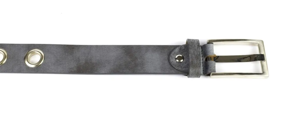 Cintura con borchie in pelle SIMPLYUP 1019 Grigia