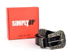 Cintura donna in pelle SIMPLYUP 1077 Nera
