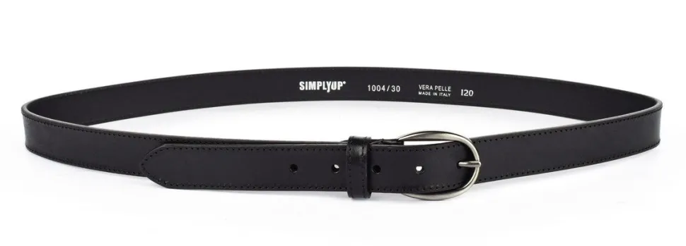 Cintura donna in pelle SIMPLYUP 1004 Nera