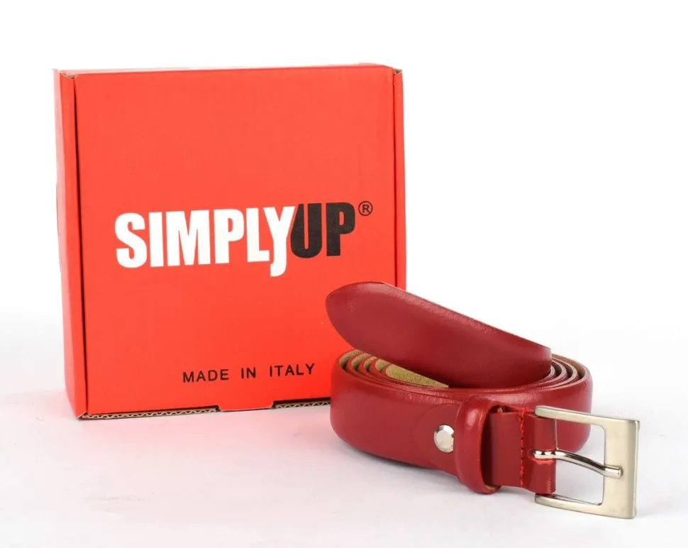 Cintura donna in pelle SIMPLYUP 1060 Rossa