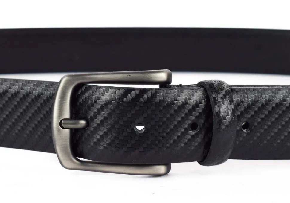 Cintura in pelle Emporio Cattani 06 Nera Carbonio