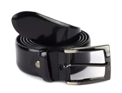 Cintura uomo in pelle lucida SIMPLYUP 1018 Nera