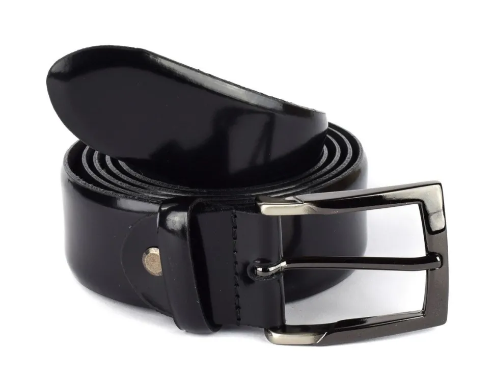 Cintura uomo in pelle lucida SIMPLYUP 1018 Nera