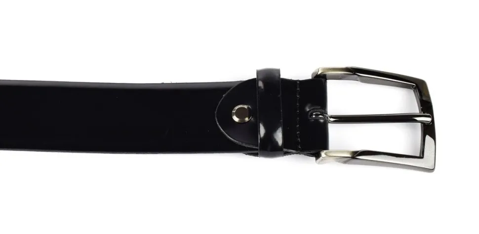 Cintura uomo in pelle lucida SIMPLYUP 1018 Nera